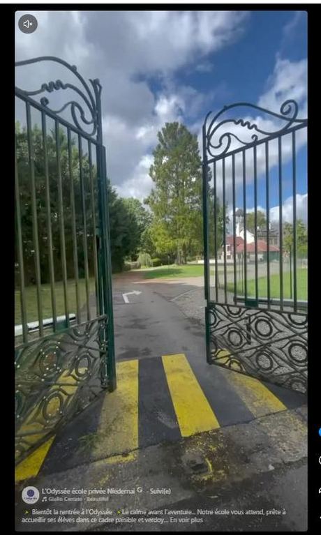 Reel — rentrée à L'Odyssée Niedernai · 55 réactions — publication Facebook École en yourte